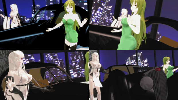レジェンドカーと私の愛したレースクイーン二人【MMDDOD】【Fate/MMD】