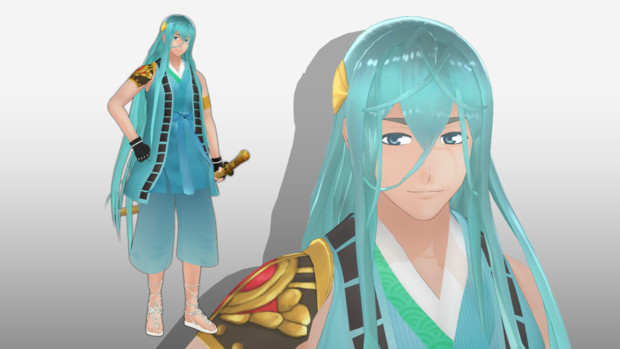 Mmd刀剣乱舞 千代金丸 モデル配布 作成参謀 情報員 さんのイラスト ニコニコ静画 イラスト