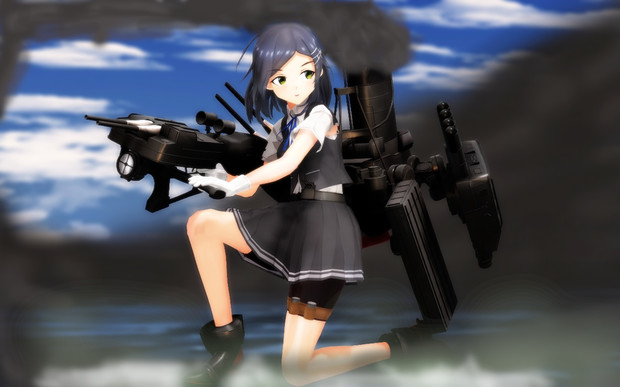 黒潮 煙幕展開中 Mmd艦これ 甲乙亭丙左衛門 さんのイラスト ニコニコ静画 イラスト