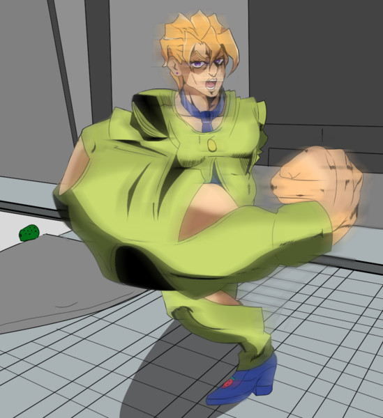 右フックをイルーゾォに喰らわせるフーゴ メカエナ さんのイラスト ニコニコ静画 イラスト
