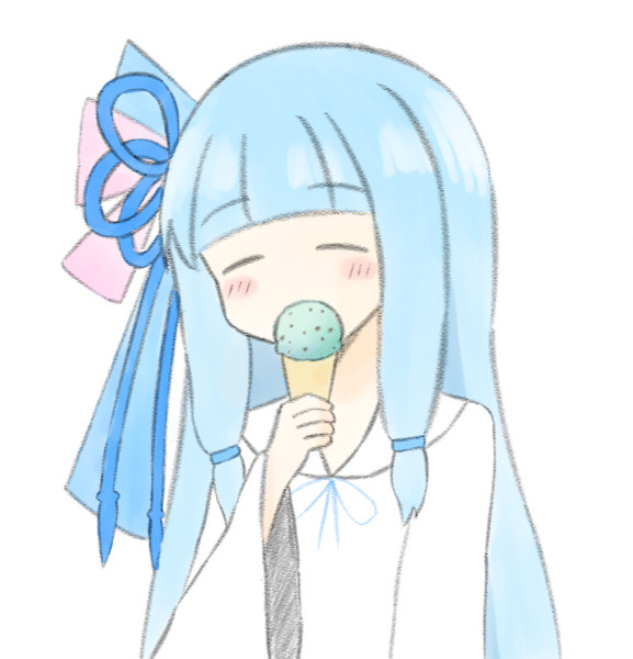 アイス食べてる葵ちゃん Fumi さんのイラスト ニコニコ静画 イラスト