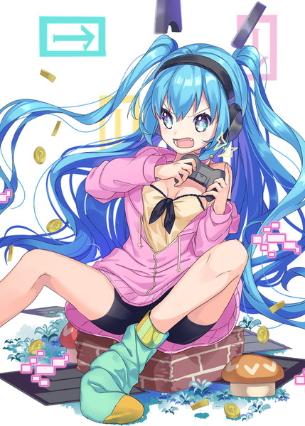 ゲームするとき体ごと動く系女子 にょらるとぽそふ さんのイラスト ニコニコ静画 イラスト