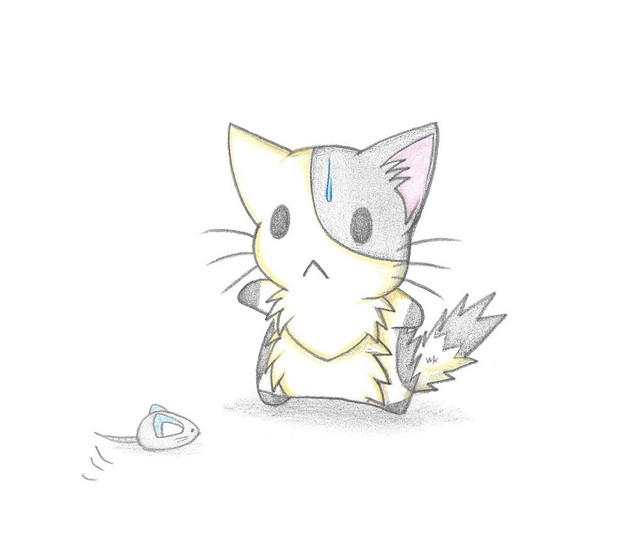 ネズミのおもちゃにビビるにゃんこ わにねこwithくまこ さんのイラスト ニコニコ静画 イラスト