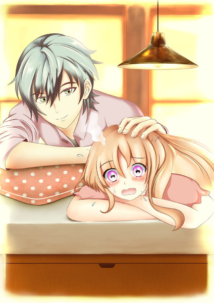 美男子に頭を撫でられ 慌てふため過ぎな彼女 ちゃいあん さんのイラスト ニコニコ静画 イラスト