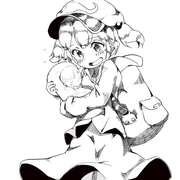 にとりで捨て子を拾う感じの練習 Cactas さんのイラスト ニコニコ静画 イラスト