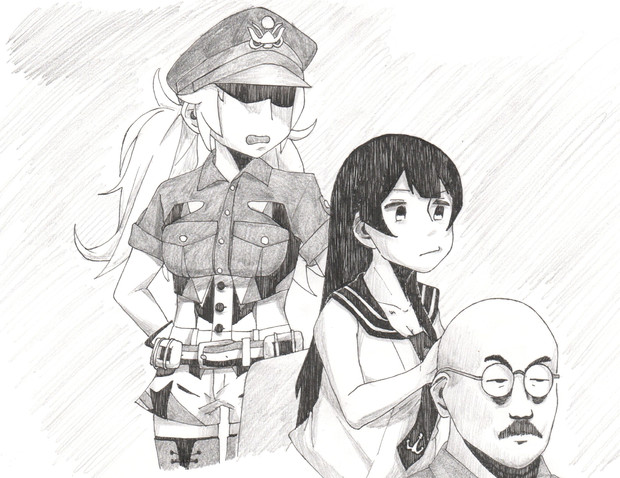 東條英機の頭を叩く阿賀野 大川 辰口のだらぶち さんのイラスト ニコニコ静画 イラスト