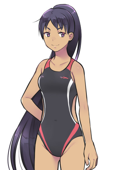 褐色ポニテ競泳水着さん くらりん さんのイラスト ニコニコ静画 イラスト