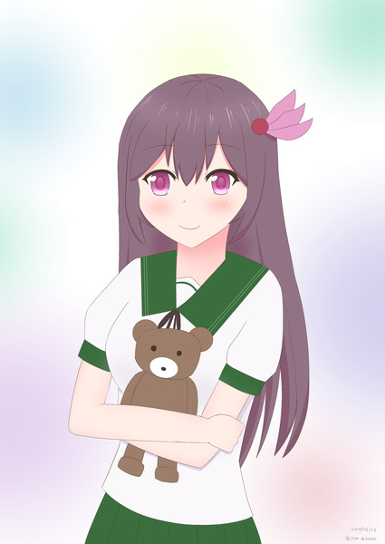 クマのぬいぐるみをプレゼントだ 三日月優也 お絵かき さんのイラスト ニコニコ静画 イラスト