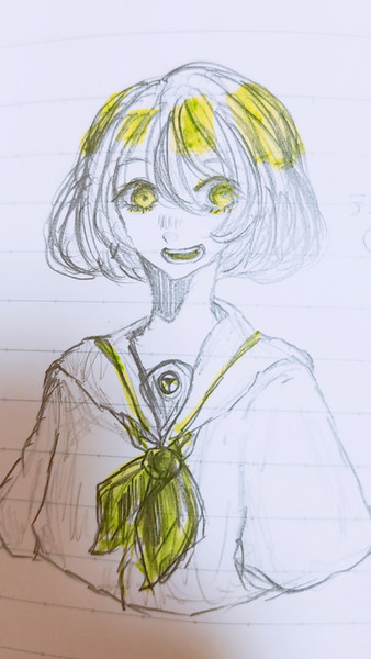 シャーペンと蛍光ペンで っ C 月詠 つくよ さんのイラスト ニコニコ静画 イラスト