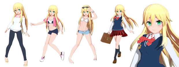 Mmdモデル配布 オリキャラ 19 おにぎり道場 さんのイラスト