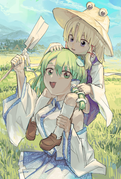 早苗と諏訪子 歯に挟まった昆布 さんのイラスト ニコニコ静画 イラスト