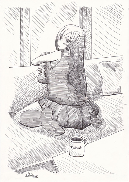 帰宅後 リビングでの休憩時間 大狼 さんのイラスト ニコニコ静画 イラスト