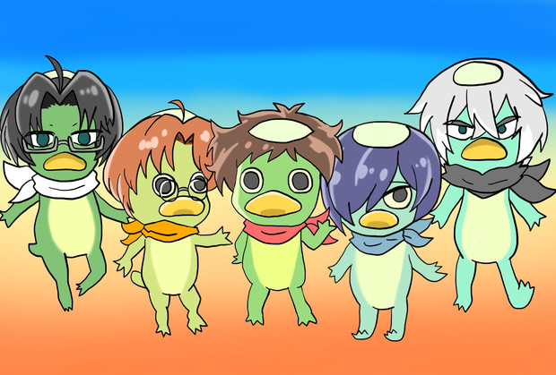 ５匹でさらざんまい 絵描きの冒険者katosan さんのイラスト ニコニコ静画 イラスト