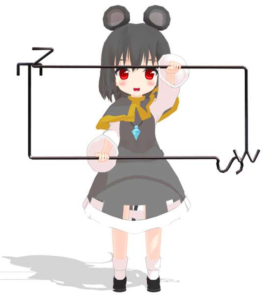ちゅばき式改変 ちびナズーリン モデル配布 ニコニコ静画 イラスト