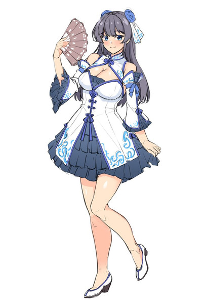 チャイナドレス青 Whitebeara さんのイラスト ニコニコ静画 イラスト