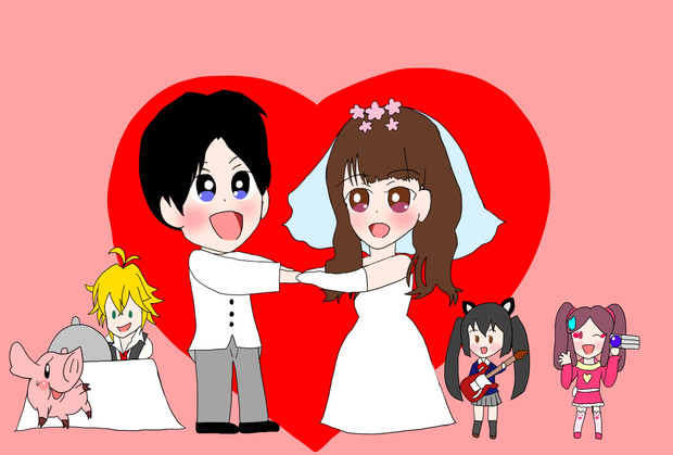 竹達さんと梶さんご結婚おめでとうございます 絵描きの冒険者katosan さんのイラスト ニコニコ静画 イラスト