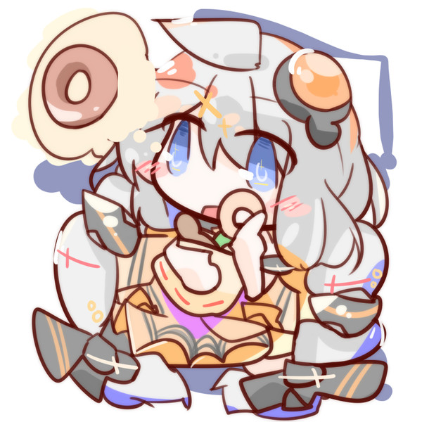 ドーナツを食べながら次の 薄皮さんびぃ さんのイラスト ニコニコ静画 イラスト