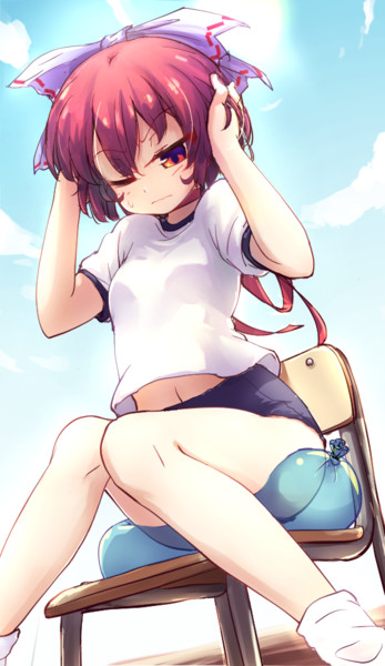 体操服で風船割りする赤蛮奇 イス さんのイラスト ニコニコ静画 イラスト
