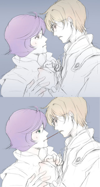 シャアガルでポッキーゲーム 如月あい さんのイラスト ニコニコ静画 イラスト