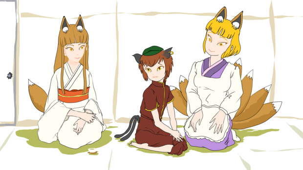 内気な橙さんとお客様 こんごうb さんのイラスト ニコニコ静画 イラスト