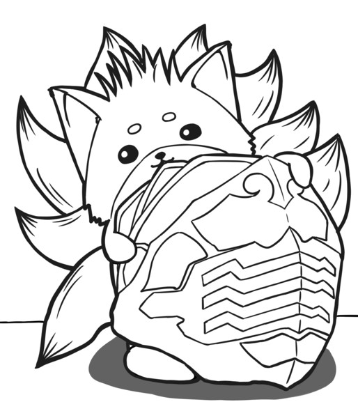 アークの兜にじゃれつくポンタ 毛利ユウキ さんのイラスト ニコニコ静画 イラスト