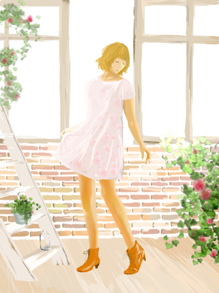 花柄ワンピ女子 アリヒロ さんのイラスト ニコニコ静画 イラスト