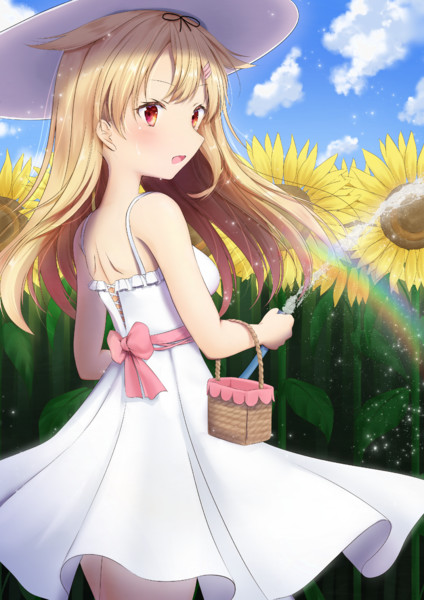 ひまわりと夕立 一ノ瀬キヅキ 金曜日南イ25a さんのイラスト ニコニコ静画 イラスト
