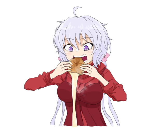 シュークリームを食べる雪音クリス 36ルト さんのイラスト ニコニコ静画 イラスト