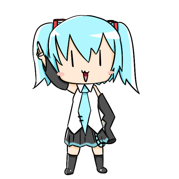どこかを指さすミクさん Gotboost さんのイラスト ニコニコ静画 イラスト