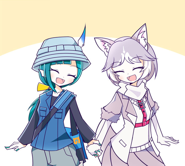 手繋ぎともイヌ Hujisun さんのイラスト ニコニコ静画 イラスト