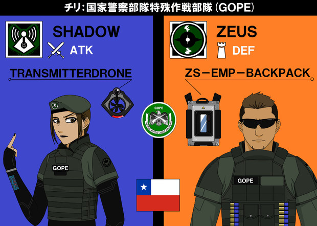 R6S オリジナルオペレーター  チリ