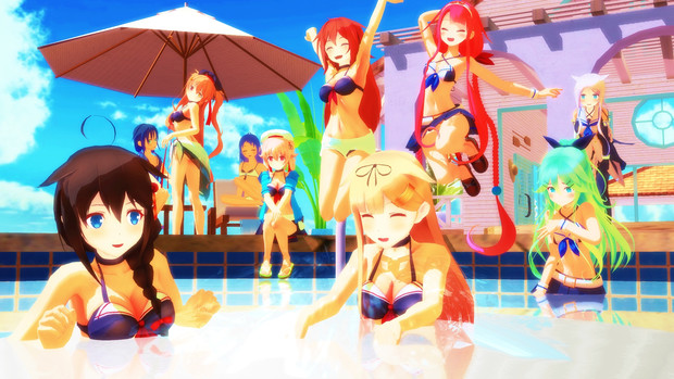 プールで遊ぶ白露型