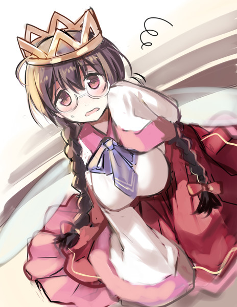 階段で転ぶメガネちゃん