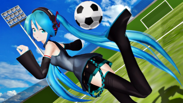ミクさんとサッカー そうせき さんのイラスト ニコニコ静画 イラスト