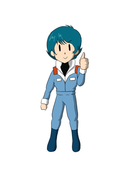 デフォルメガンダムキャラその③（カミーユ・ビダン）