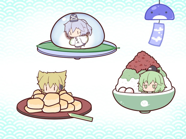 夏の豪族和菓子せっと ごましお さんのイラスト ニコニコ静画 イラスト