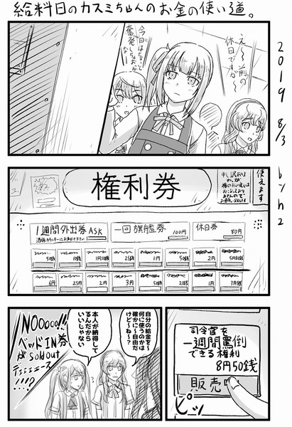 艦娘達の日常日和 Part23 給料日の霞ちゃんの使い道 ｈ2 さんのイラスト ニコニコ静画 イラスト