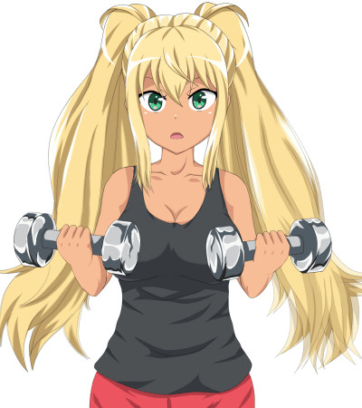 Gif 筋トレするひびき トロ肉どん さんのイラスト ニコニコ静画 イラスト