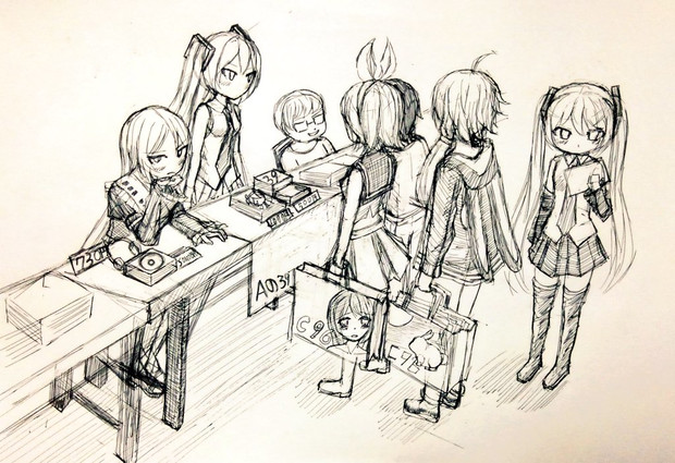 明日のコミケはボカロとｕｔａｕジャンルですね 逆 さんのイラスト ニコニコ静画 イラスト