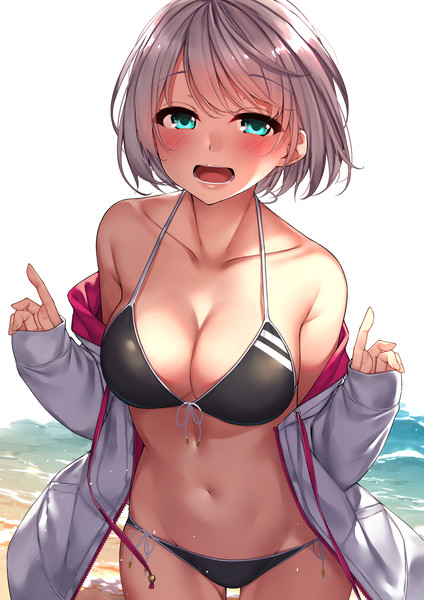 黒ビキニパーカーちゃん れっれれ さんのイラスト ニコニコ静画 イラスト