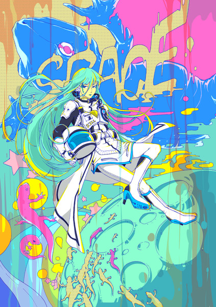カラフル宇宙世界 Space Of Green Nir さんのイラスト ニコニコ静画 イラスト