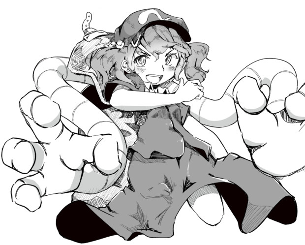 にとりで戦闘態勢みたいな感じの練習 Cactas さんのイラスト ニコニコ静画 イラスト