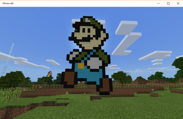 マイクラでルイージを再現してみた 軽川三四郎 さんのイラスト ニコニコ静画 イラスト