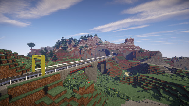 Minecraft　道路　壁紙