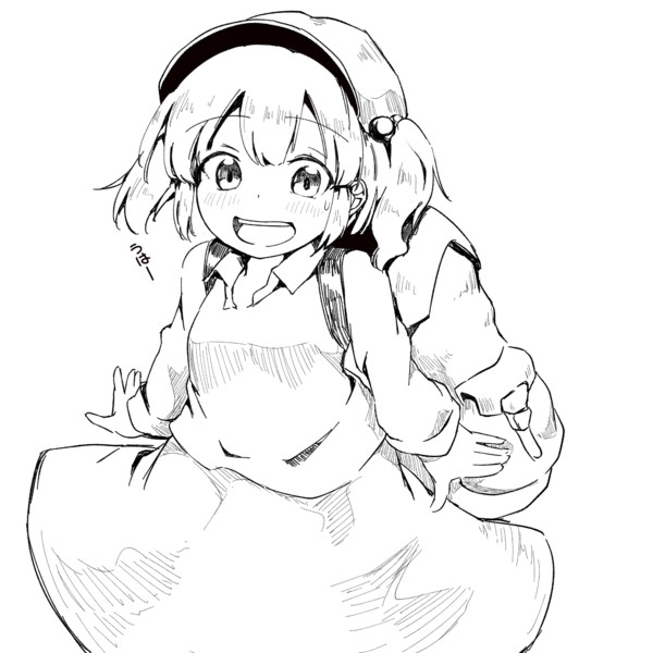 にとりで ちょっとだけ驚いてる感じの練習 Cactas さんのイラスト ニコニコ静画 イラスト