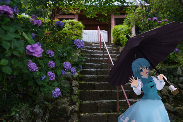 小傘と紫陽花 たこlove さんのイラスト ニコニコ静画 イラスト