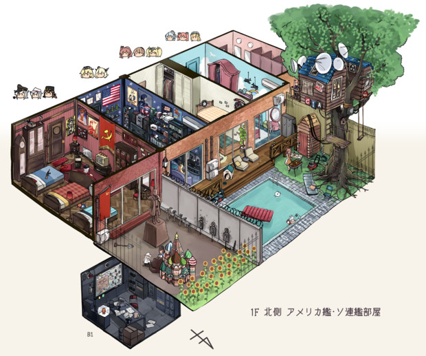 海外艦寮 米ソ部屋 いど さんのイラスト ニコニコ静画 イラスト