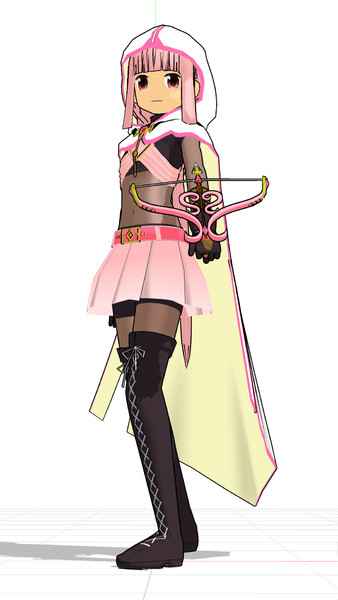 Mmdモデル まつん式環いろは 19 08 22 修正点 マギアレコード まつん さんのイラスト ニコニコ静画 イラスト