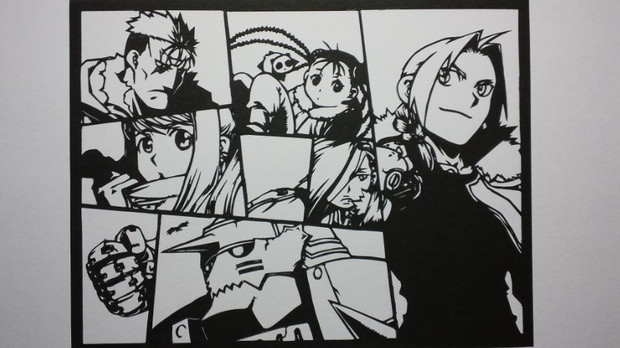 鋼の錬金術師の切り絵 クズリ さんのイラスト ニコニコ静画 イラスト