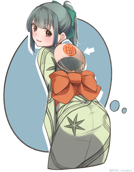 うちわになって浴衣夕張さんの帯に差し込んでほしい Uut さんのイラスト ニコニコ静画 イラスト